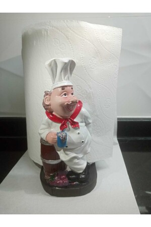 منز-مصنوعة يدويًا طباخ حامل منشفة ورقية - حامل منشفة لفورة - حامل منشفة ورقية - حامل منشفة مطبخ - تصميم - TÜRKÜ HEDİYELİK