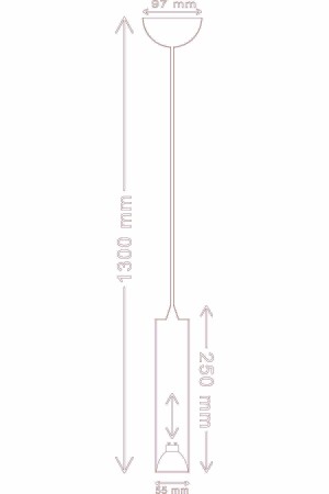 Pegai Weißer Lichtleiter, dekorative Metall-Deckenspiegel-Pendelleuchte, einzeln, schwarz, modern, für den Innenbereich (mit Glühbirne) AK5050AK - 6