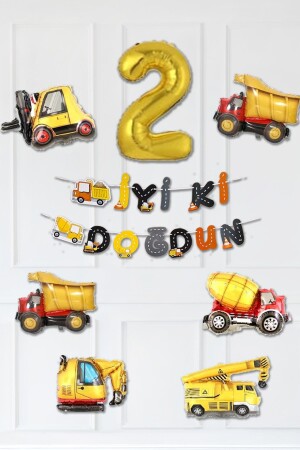 منىز-بناء موضوع عيد ميلاد الحفلات المعدة زينة عيد ميلاد المعدة باللونات والعلامات - Pekshop