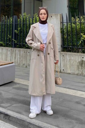 Pelikan-Trenchcoat mit Knopfleiste vorne - 1