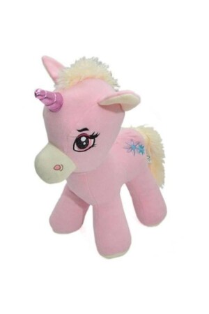 Peluş Boynuzlu At Pony Unicorn Pembe 50 cm - 2