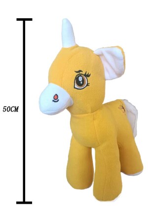 Peluş Boynuzlu At Pony Unicorn Sarı50 cm S-pony50cmsarı - 5