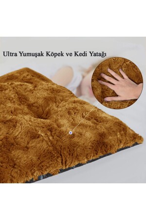 Peluş Kedi & Köpek Yatağı Yer Minderi - Karışık Renk - 1