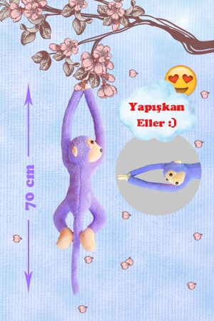 Peluş Maymun 70 Cm Elleri Yapışabilen Istenilen Renk Sipariş Adınız Ile Soru Sor Kısmından Yazınız - 5