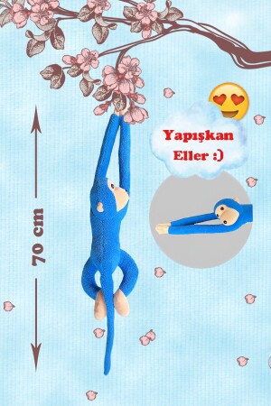 Peluş Maymun 70 Cm Elleri Yapışabilen Istenilen Renk Sipariş Adınız Ile Soru Sor Kısmından Yazınız - 7