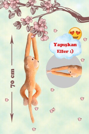 Peluş Maymun 70 Cm Elleri Yapışabilen Istenilen Renk Sipariş Adınız Ile Soru Sor Kısmından Yazınız - 10