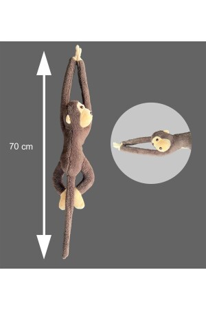 Peluş Maymun, Elleri Yapışabilen Uyku Ve Oyun Arkadaşı -70 Cm monkeysole - 3