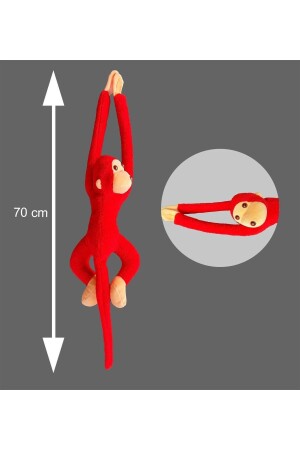 قرد MNZ-Plush، نائم ومتلاعب مع اليدين اللصقية - 70 سم قرد - Sole