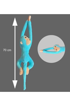 قرد MNZ-Plush، نائم ومتلاعب مع اليدين اللصقية - 70 سم قرد - Sole