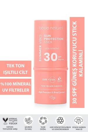 Pembe %100 Mineral Filtreli Ve Doğal Güneş Koruyucu Stick 30 Spf Kalaminli - 2