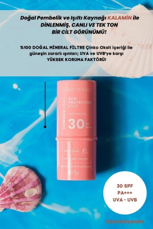 Pembe %100 Mineral Filtreli Ve Doğal Güneş Koruyucu Stick 30 Spf Kalaminli - 4