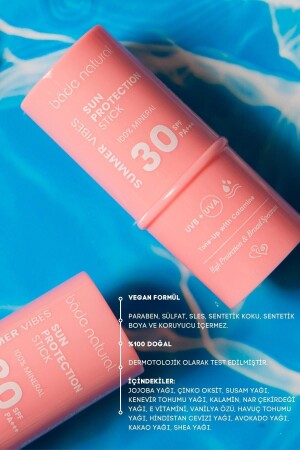 Pembe %100 Mineral Filtreli Ve Doğal Güneş Koruyucu Stick 30 Spf Kalaminli - 5