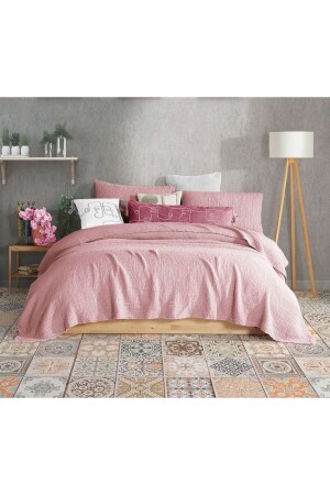 Pembe 4 Katlı Multi Muslin %100 Pamuk Battal Boy Saçaksız 260x240cm - 1