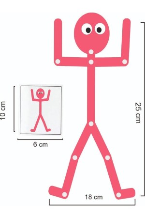 Pembe Ahşap Eğitici Oyuncak Montessori Çöp Adam Ahşap Oyuncak Ahşap Aktivite Ahşap Eğitici Çöp Adam - 7