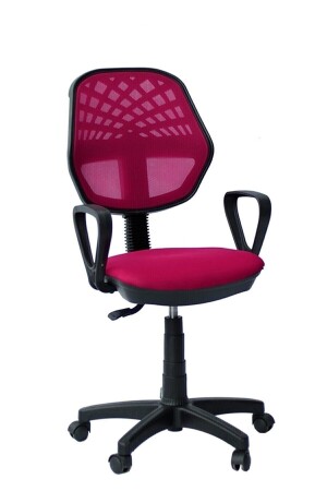 Pembe Fileli Ofis Sandalyesi,bilgisayar Sandalyesi,çalışma Sandalyesi,döner Sandalye MHRXTZX004 - 2
