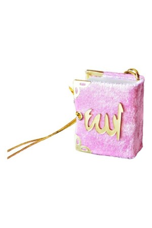 Pembe Kadife Küçük Boy Hediyelik Kur'anı Kerim - Şeyma Sultan Çeyiz