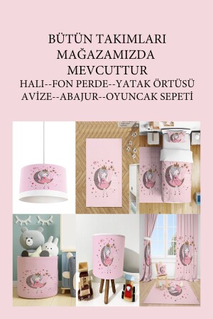 Pembe Mini Bebek Ve Çocuk Odası Abajur - 5