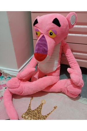 Pembe Panter 100cm Pink Panther Peluş 1 Metre Oyuncak Kadifemsi Harika Yüzey 547547 - 5