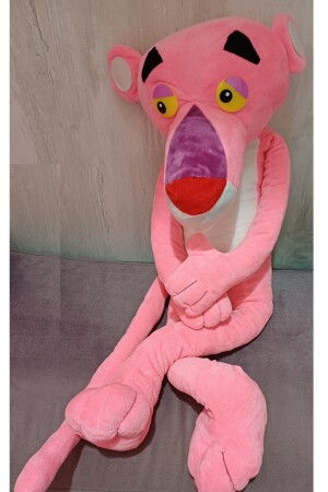 Pembe Panter 100cm Pink Panther Peluş 1 Metre Oyuncak Kadifemsi Harika Yüzey 547547 - 6