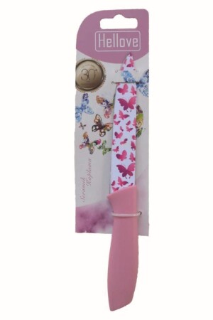 Pembe Seramik Kaplı Doğrama Bıçağı - Hellove