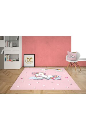 Pembe Ünicorn Ve Gökkuşağı Tam Takım Çocuk Odası E50301 - 8