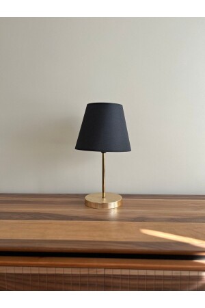 Pena Abajur ( Gold Metal Gövde - Q22 Cm Konik Başlık - Siyah Kumaş) Jr1120100 JR1120100 - NAVEMU