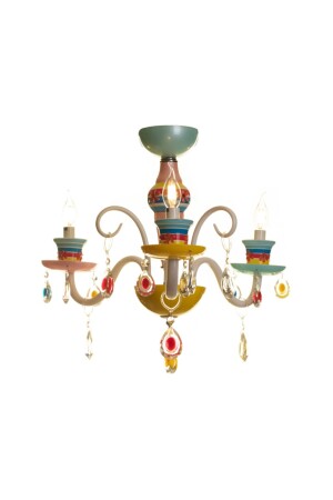ملون من المعدن المغطى بالزجاج التفصيلي Pendant Chandelier SRP-16024-3 - sarper avize