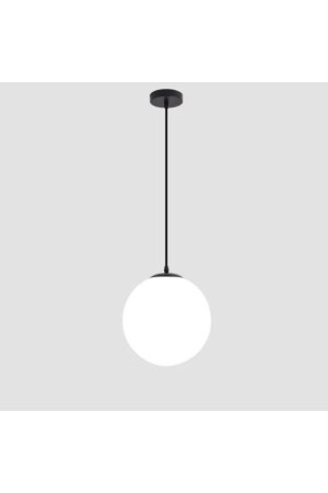 Pendelleuchte Single Black Case White Glop Glass (ohne Stangeninstallation) Kronleuchter - 1