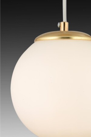 Pendelleuchte Single Gold White Globe Glass Kronleuchter 160504000974 - 6