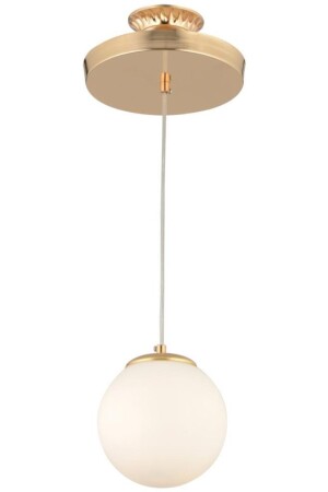 Pendelleuchte Single Gold White Globe Glass Kronleuchter 160504000974 - 8