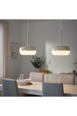 Pendelleuchte Wohnzimmerlampe Beige Farbe Meridyendukkan 37 cm ovale moderne Lampe Pendelleuchte 9898jx - 5