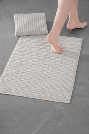Penta Bathmat 202 - Yeni Trend, 50x75cm. 2ad. Premium Ayak Havlusu - Banyo Paspas Seti P00028 - COTTONMANIA