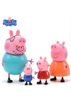 Peppa Pig Action Figure - Domuz Peppa Ailesi Aksion Figür Tam Set 14'lü PeppaPig14lü - 5