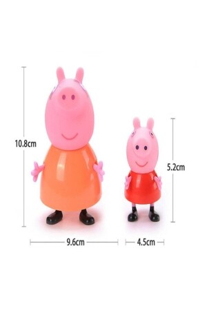 Peppa Pig Action Figure - Domuz Peppa Ailesi Aksion Figür Tam Set 14'lü PeppaPig14lü - 7