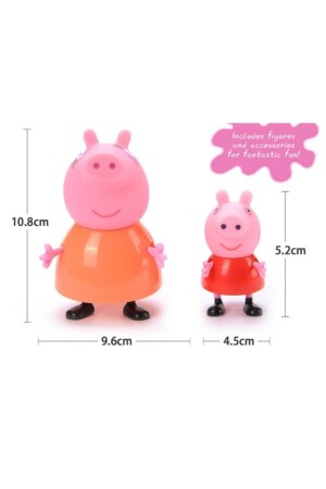 Peppa Pig Action Figure - Domuz Peppa Ailesi Aksion Figür Tam Set - 5