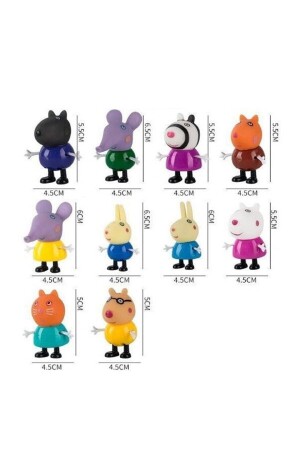 Peppa Pig Actionfigur – Pig Peppa Family Actionfigur, komplettes Set mit 14 PeppaPig14 Stück - 4