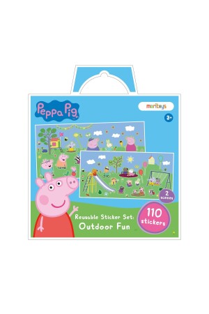 Peppa Pig - Reusable Sticker: Outdoor Fun - Tak Çıkar Çıkarma Oyunu - 110 Çıkartma MRPEPPA001 - 1