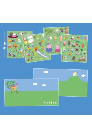 Peppa Pig - Reusable Sticker: Outdoor Fun - Tak Çıkar Çıkarma Oyunu - 110 Çıkartma MRPEPPA001 - 8