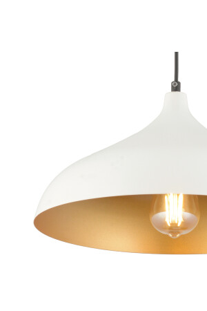 Pera White Single Modern Retro Pendelleuchte Wohnzimmer Kronleuchter 3332-01-WH - 6