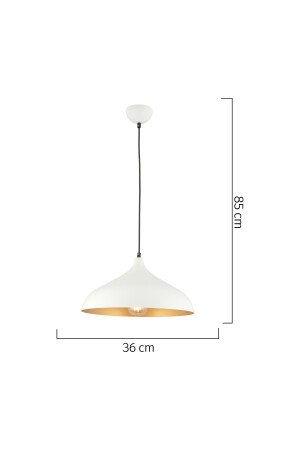 Pera White Single Modern Retro Pendelleuchte Wohnzimmer Kronleuchter 3332-01-WH - 7