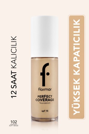 Perfect Coverage Intense Coverage Foundation auf Wasserbasis (GELBER UNTERTON) -102 Soft Beige -8682536058162 - 3