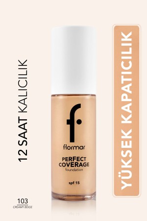 Perfect Coverage Intense Coverage Foundation auf Wasserbasis (GELBER UNTERTON) -103 Cremiges Beige -8682536058186 - 1