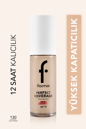 Perfect Coverage Intense Coverage Foundation auf Wasserbasis (GELBER UNTERTON) -130 Hellbeige -8682536070539 - 1