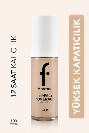 Perfect Coverage Intense Coverage Foundation auf Wasserbasis (NEUTRALER UNTERTON) -100 Helles Elfenbein-8682536058124 0111035 - 3