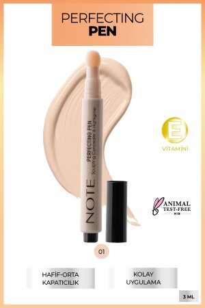 Perfecting Pen 01 Aydınlatıcı Etkili Göz Altı Kapatıcısı Kalem 01 Light Rose - 2