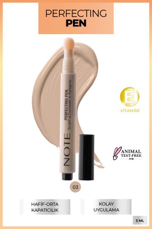 Perfecting Pen 03 Light Beige Aydınlatıcı Etkili Göz Altı Kapatıcısı Kalem - 2