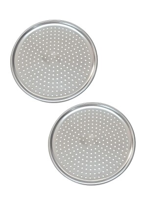 Perforiertes Pizzablech Lahmacun Pita-Tablett 28 cm 2 Stück MRP6-5623 - 3