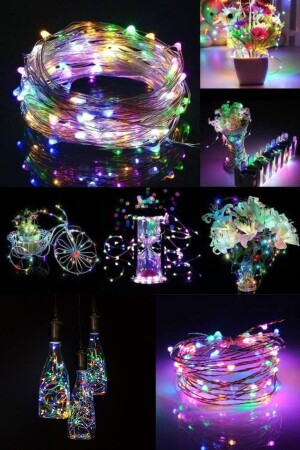 Peri Led Işık 10 Metre Renkli Yılbaşı Dekoratif Aydınlatma Ramazan Bayramı Ev Süsleme - Parti Dolabı