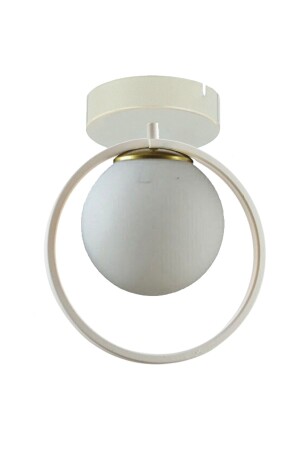 Peri Metal Ring White to White Hall - Kitchen Single Kronleuchter PERİİ01 - 1