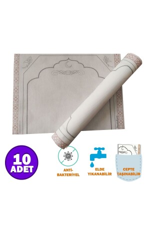 Perisfer Yıkanabilir Tek Kullanımlık Seccade Antibakteriyel Kumaş Cep Boy 30x40 Cm 10'lu Rulo - 2